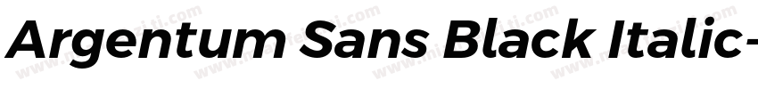 Argentum Sans Black Italic字体转换